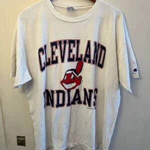 Champion White Cleveland Indians Tee
